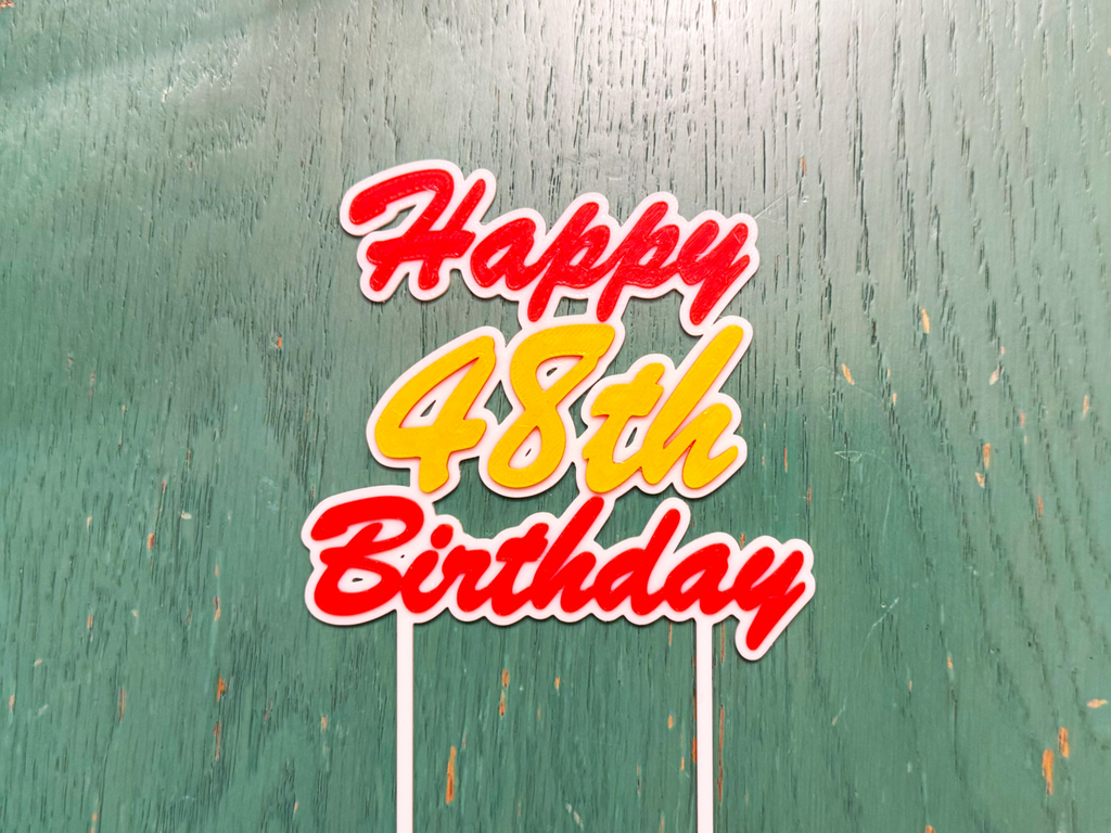 Customizable Cake topper