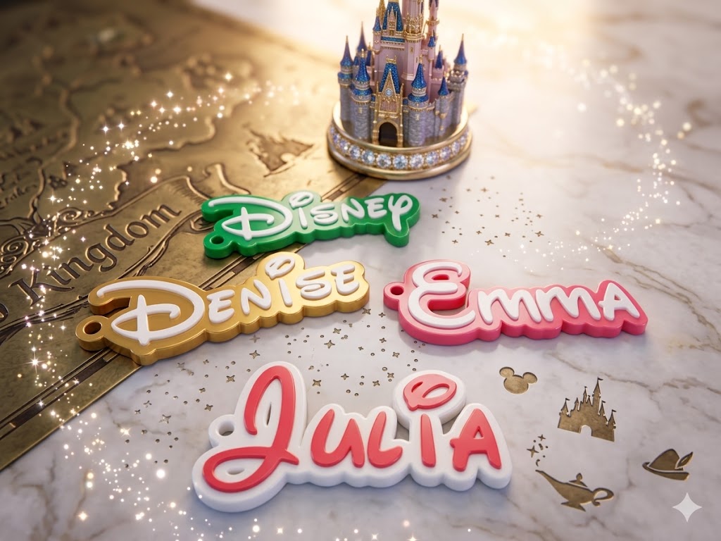 Disney Font keychain